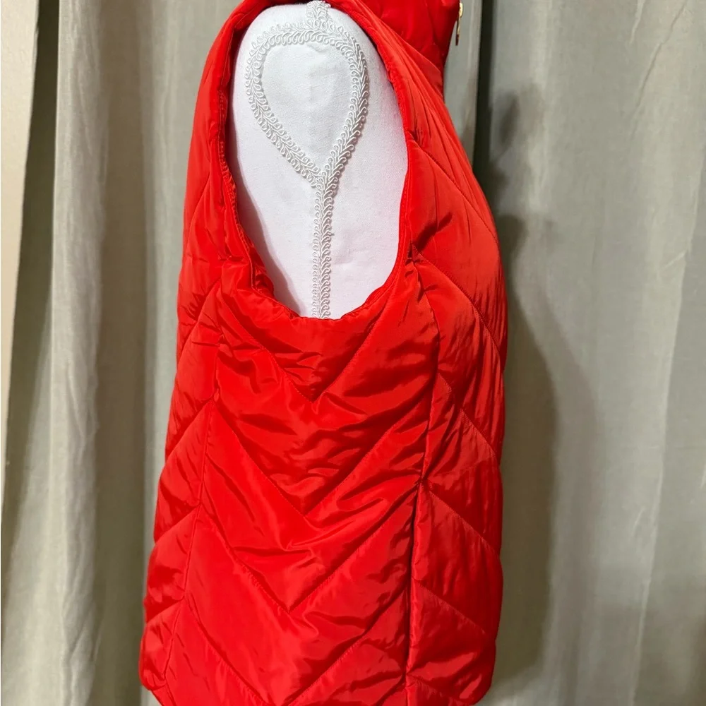Michael Kora Red Quilted Vest - Picture 3 of 6